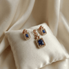 Elegant Blue Stone Rose Gold Pendant Set | Ammaira Ammaira Jewelz