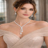Elegant Silver Plated Drop Necklace Set for Bridal & Party Wear