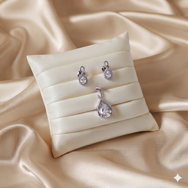 Ammaira's Rose Gold Solitaire Teardrop Set