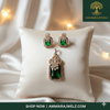 Emerald Green Rose Gold Pendant Set | Ammaira Jewelz Ammaira Jewelz