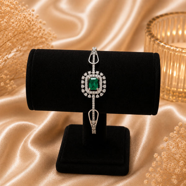 Emerald Stone American Diamond Bracelet for women