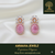 Ammaira's Pink Rose Petal Drop Earrings: Blush-Toned Brilliance