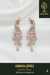Ammaira's The Mayura Dance Drops: Rose Gold Peacock Statement Earrings