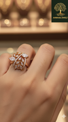 Ammaira's Rose Gold Crystal Bloom Ring