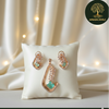 Ammaira's Radiant Mint Leaf Pendant Set
