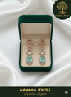 Ammaira's Dazzling Seafoam Teardrop Earrings