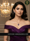 AMMAIRA'S AMETHYST AURA SET: Violet & Rose Gold Cluster Pendant & Earrings