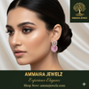Ammaira's Pink Rose Petal Drop Earrings: Blush-Toned Brilliance