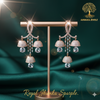 Ammaira's REGAL JHUMKA SPARKLE: Cascading Bell Chandelier Earrings