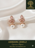 Ammaira's Rose Gold Lustre Grace Earrings with Pearl Drop (Pink)
