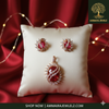 Ammaira's RUBY RADIANCE SET: Rose Gold & Marquise Cluster Pendant & Earrings