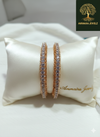 Ammaira's Rose Gold Eternal Glow Bangles (Set of 2)
