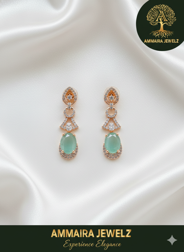 Ammaira's Dazzling Seafoam Teardrop Earrings