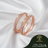Ammaira's Rose Gold CZ Lattice Bangles (Set of 2)