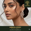 Ammaira's The Mayura Dance Drops: Rose Gold Peacock Statement Earrings
