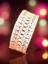 Ammaira’s Rose Gold Plated AAA AD Zirconia Openable Bracelet – Purple & Plain Stone