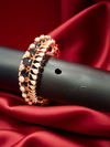 ✨ Ammaira’s Royal Elegance Rose Gold Plated Blue Stone AAA AD Zirconia Openable Bracelet ✨