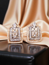 Ammaira’s Rhodium Plated Black & Rose Gold AAA AD Zirconia Pendant Set