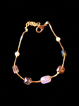 Premium High Gold Fancy Crystal Mala with Designer Earrings