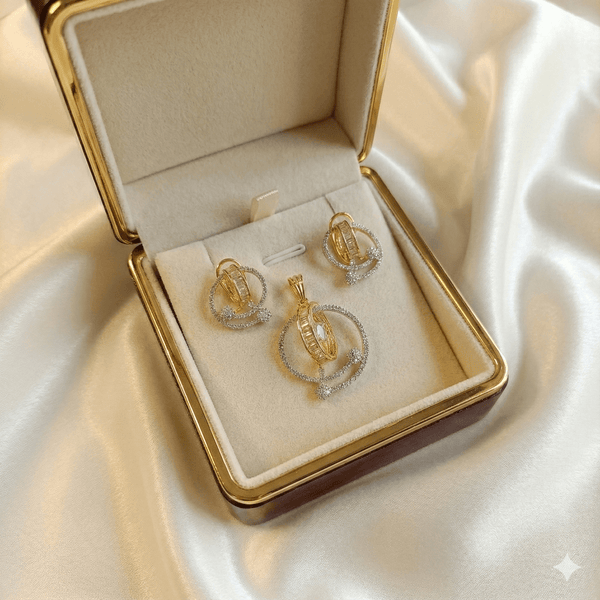 Modern Interlocking Rings Gold Pendant | Ammaira Jewelz Ammaira Jewelz