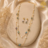 Prism Royale Dual-Layer Gold Crystal & Pearl Mala Set