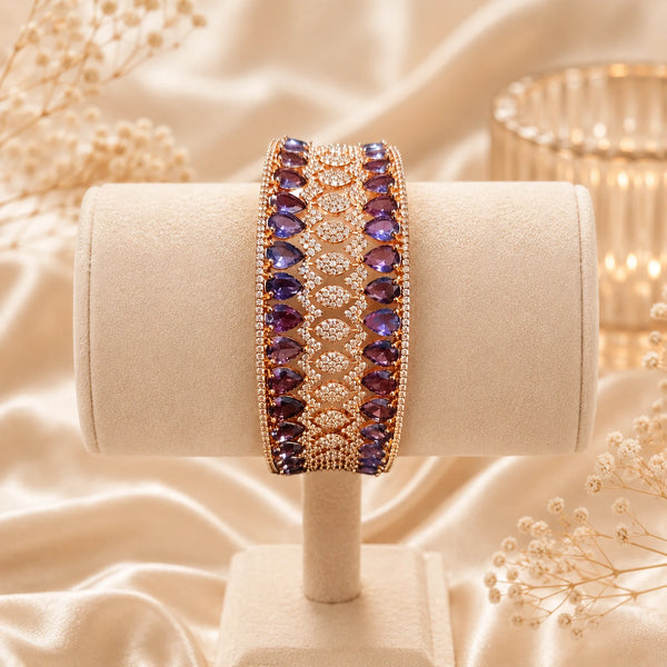 Purple Stone Designer Kada for Women