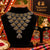 Statement two tone silver and gold choker necklace set with ghungroo details and matching long jhumka earrings for women.