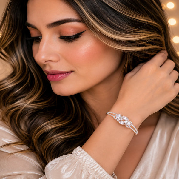 Rose Gold American Diamond Kada for Women