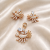 Nature Inspired Rose Gold Pendant & Stud Earrings Set | Ammaira Jewelz