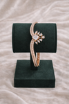 Rose Gold Diamond Floral Bracelet with Square Center | Ammaira Jewelz