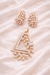 Rose Gold Geometric Floral Diamond Pendant & Earrings Set | Ammaira Jewelz