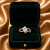 Rose Gold Infinity Glow Adjustable Crystal Ring for Women