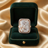 Rose Gold Moonlight Majesty Adjustable Crystal Ring for Women