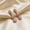 Rose Gold Multi Pear Diamond Necklace & Drop Earrings Set | Ammaira Jewelz