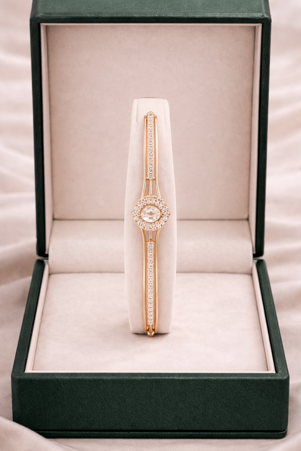 Rose Gold Oval Diamond Bracelet | Ammaira Jewelz