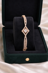 Rose Gold Square Diamond Bracelet | Ammaira Jewelz