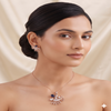 Nature Inspired Rose Gold Pendant & Stud Earrings Set | Ammaira Jewelz