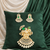Shyam Kripa Divya Darshan Khatu Shyam Ji Rose Gold Pendant Set - Emerald | Ammaira Jewelz