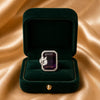 Silver Amethyst Royale Adjustable Statement Ring for Women