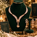 Triphool V-Jaal CZ Necklace Set for Women