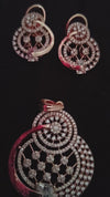 ✨ Ammaira's Rose Gold Plated AAA AD Zirconia Pendant Set ✨